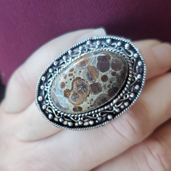 New Asteroid Jasper Silver Ring. - Picture 6 of 11